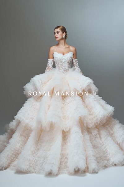 蘿亞 婚紗 推薦 高訂 婚紗 雲霧花語.柔光羽霧澎裙 禮服