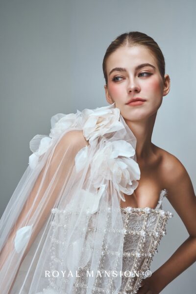 蘿亞婚紗 推薦 高訂 婚紗 微光花語.珠鑽馬甲蕾絲亮點 禮服