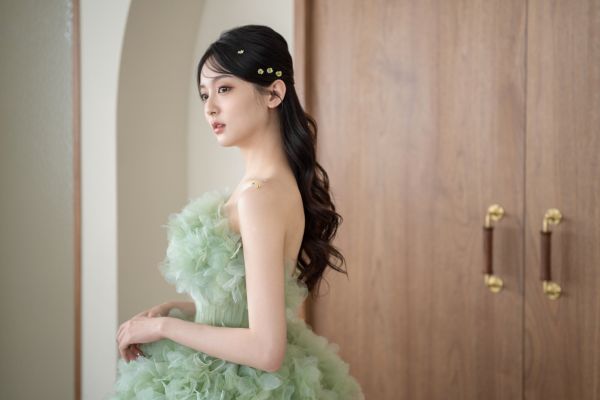 高雄翡麗婚紗 韓系婚紗 花園系列禮服 嫩綠精靈．薄荷綠澎裙禮服1