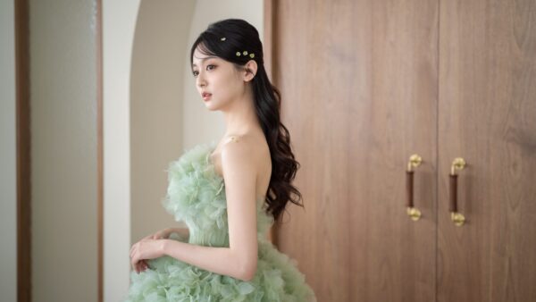 高雄翡麗婚紗 韓系婚紗 花園系列禮服 嫩綠精靈．薄荷綠澎裙禮服