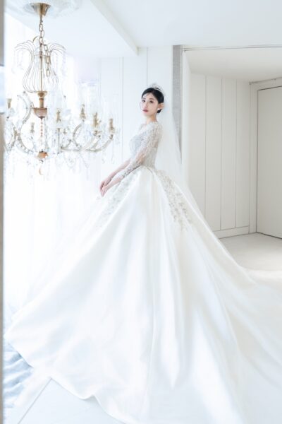 高雄法國台北婚紗 奢華白紗 重工水晶展現純淨優雅女王氣質3_result